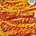 Handspun yarn in red, yellow, and orange on a white background with 'Handspun in Northern Ireland' text.
