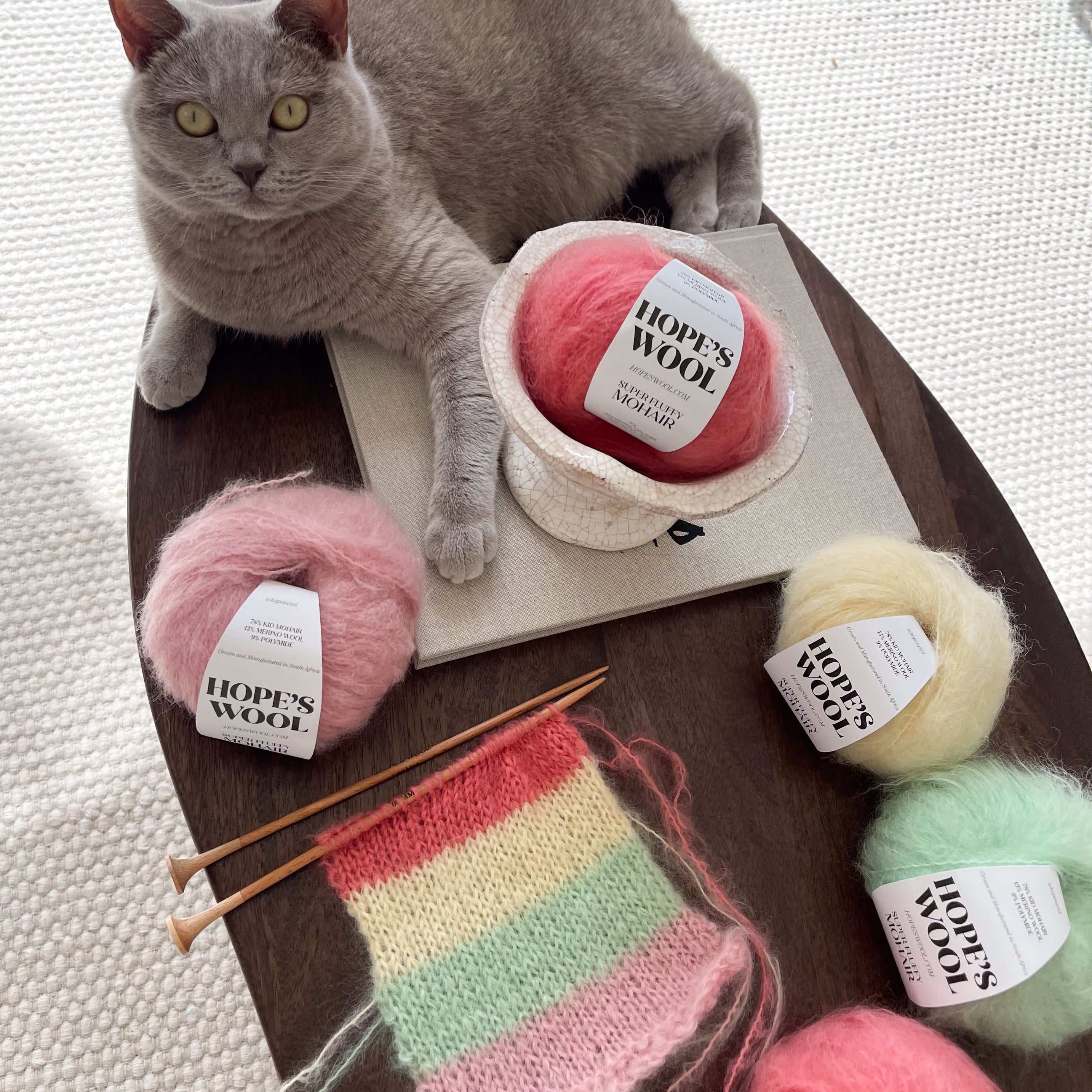 Textured Mohair Yarn