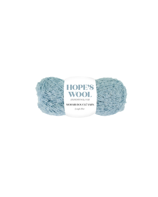 Mohair Bouclé Yarn in Lough Blue