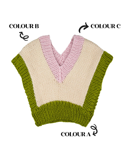 Hope Macaulay Delilah Chunky Knit Vest Knitting Kit