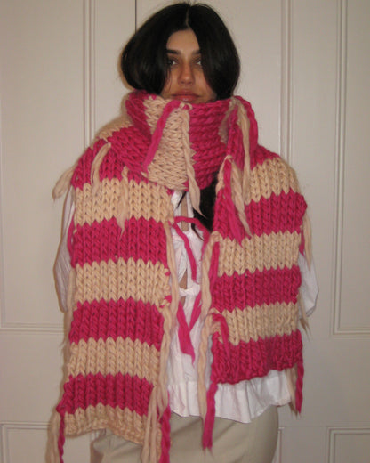 Penelope Chunky Knit Scarf Knitting Kit