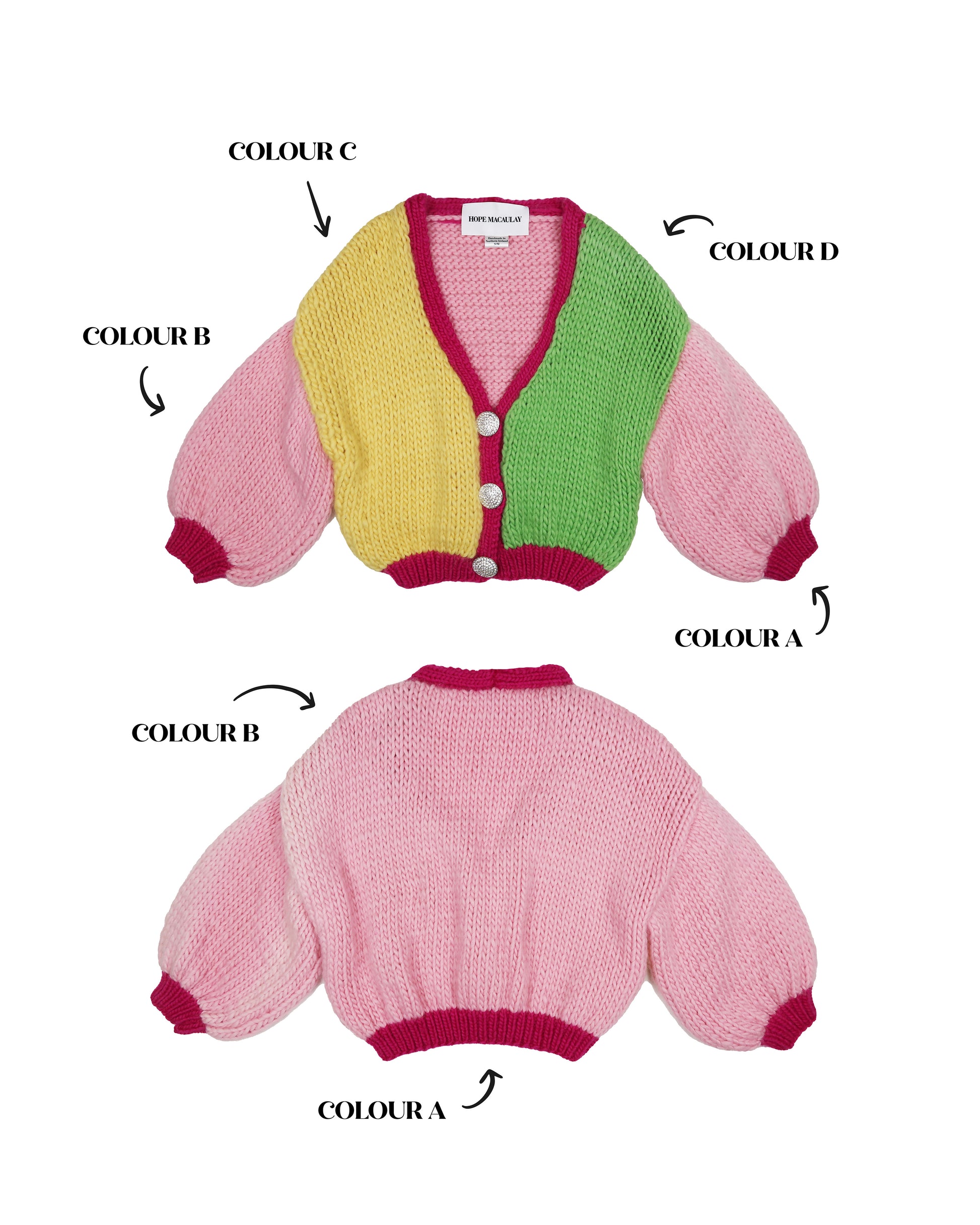 Kids Hooded Cardigan Knitting Kit - S/S - Intermediate - (6221-24