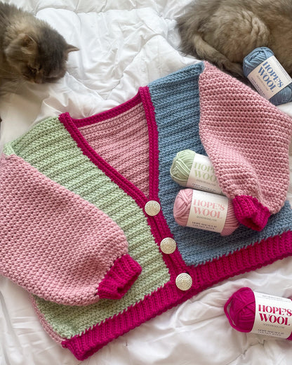 Mahum Crochets x Hope Macaulay Alice Chunky Cardigan Crochet Pattern