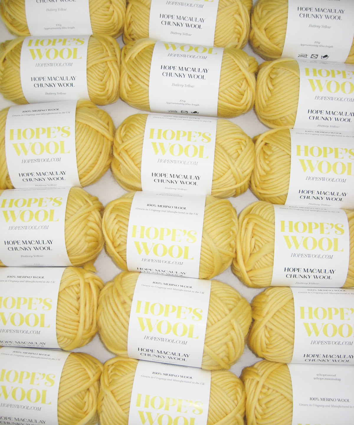 Hope Macaulay Chunky Merino Hope's Wool in yellow 