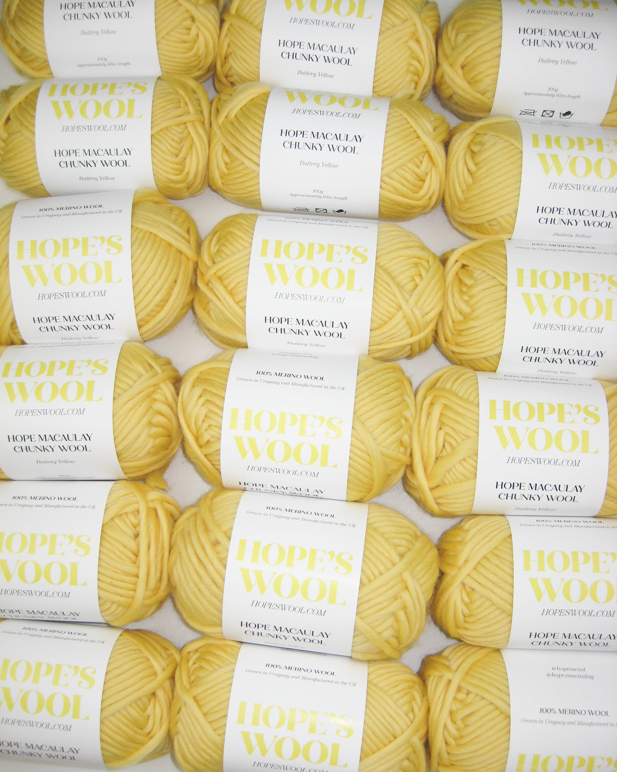 Hope Macaulay Chunky Merino Hope's Wool in yellow 