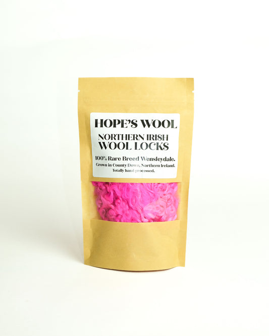 Northern Irish Wool Locks In Hot Pink
