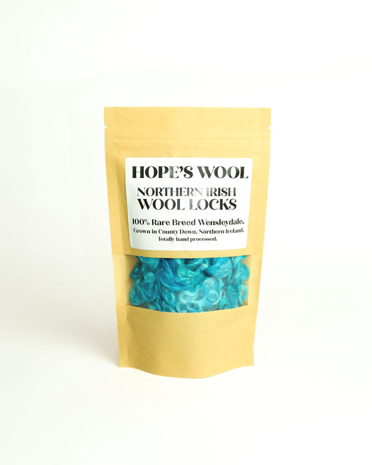 Northern Irish Wool Locks In Turquoise