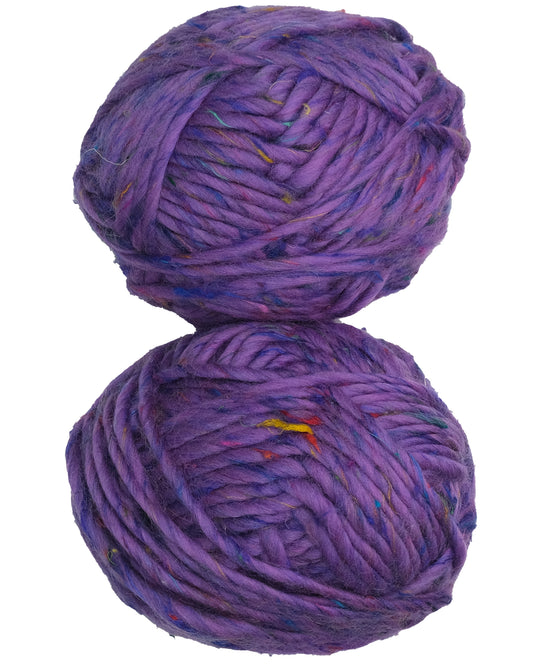 Chunky Wool Scrap Pack In Speckled Purple