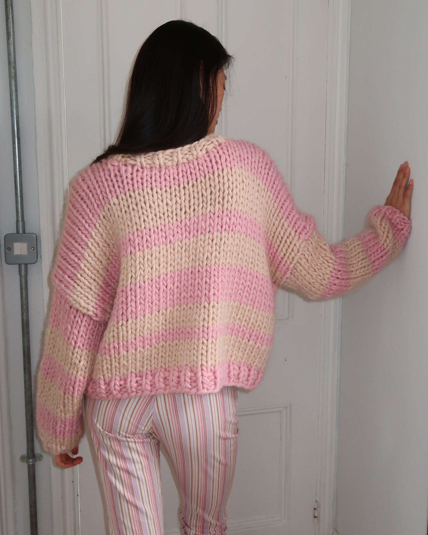 Super Chunky Knit Stripe Sweater Knitting Kit